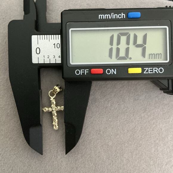 Solid 10k Gold Nugget Cross Pendant ~ NEW~ LAST ONE - Picture 7 of 12